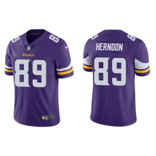 Men's Minnesota Vikings Chris Herndon #89 Purple Vapor Limited Jersey