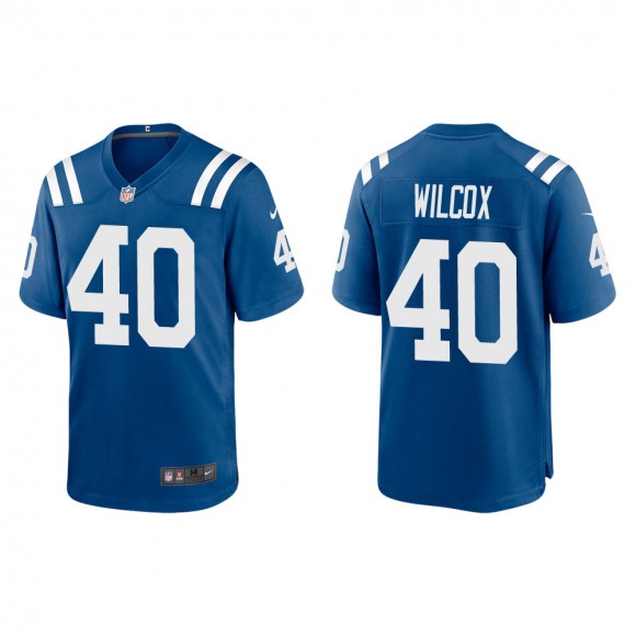Men's Indianapolis Colts Chris Wilcox #40 Royal Game Jersey