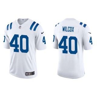 Men's Indianapolis Colts Chris Wilcox #40 White Vapor Limited Jersey