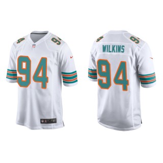 Men's Miami Dolphins Christian Wilkins #94 White 2nd Alternate Game Jersey