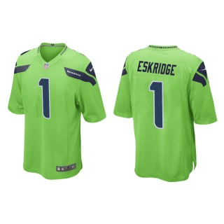 Men's Seattle Seahawks D'Wayne Eskridge #1 Neon Green Alternate Game Jersey