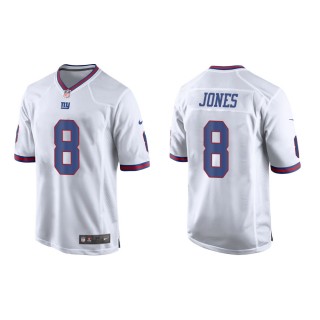 Men's New York Giants Daniel Jones #8 White Alternate Game Jersey