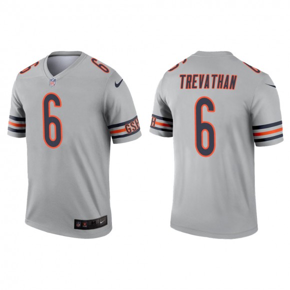 Men's Chicago Bears Danny Trevathan #6 Silver Inverted Legend Jersey