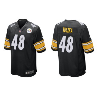 Men's Pittsburgh Steelers Derrek Tuszka #48 Black Game Jersey
