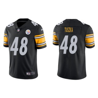 Men's Pittsburgh Steelers Derrek Tuszka #48 Black Vapor Limited Jersey