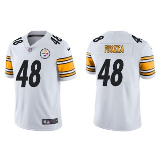Men's Pittsburgh Steelers Derrek Tuszka #48 White Vapor Limited Jersey