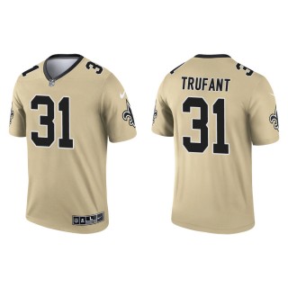 Men's New Orleans Saints Desmond Trufant #31 Gold 2021 Inverted Legend Jersey