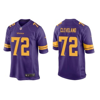 Men's Minnesota Vikings Ezra Cleveland #72 Purple Alternate Game Jersey
