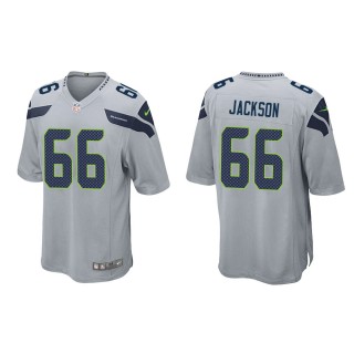Men's Seattle Seahawks Gabe Jackson #66 Gray Game Jersey