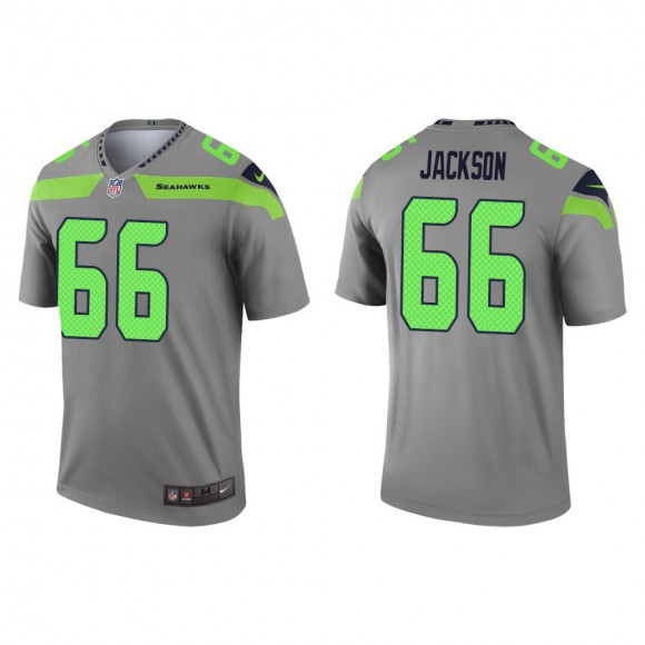 Men's Seattle Seahawks Gabe Jackson #66 Gray Inverted Legend Jersey
