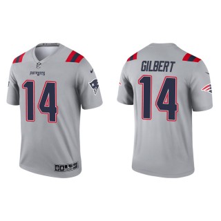 Men's New England Patriots Garrett Gilbert #14 Gray 2021 Inverted Legend Jersey