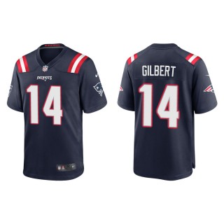 Men's New England Patriots Garrett Gilbert #14 Navy Game Jersey