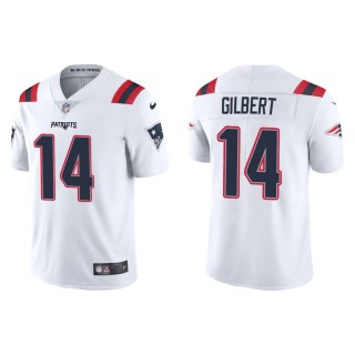 Men's New England Patriots Garrett Gilbert #14 White Vapor Limited Jersey