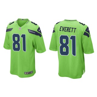 Men's Seattle Seahawks Gerald Everett #81 Neon Green Alternate Game Jersey