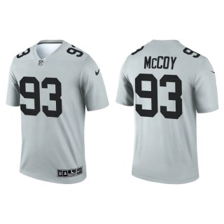 Men's Las Vegas Raiders Gerald McCoy #93 Silver 2021 Inverted Legend Jersey