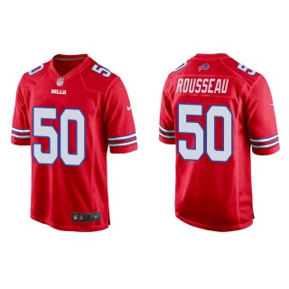 Men's Buffalo Bills Gregory Rousseau #50 Red Alternate Game Jersey