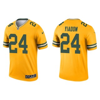 Men's Green Bay Packers Isaac Yiadom #24 Gold 2021 Inverted Legend Jersey