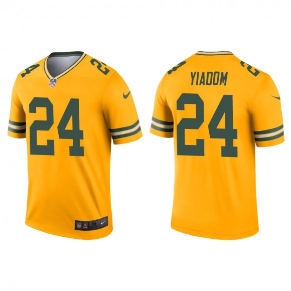 Men's Green Bay Packers Isaac Yiadom #24 Gold Inverted Legend Jersey