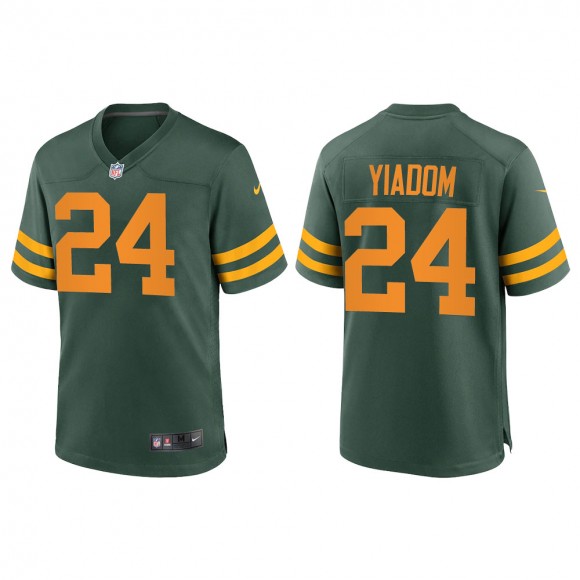 Men's Green Bay Packers Isaac Yiadom #24 Green Alternate Game Jersey
