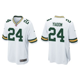 Men's Green Bay Packers Isaac Yiadom #24 White Game Jersey