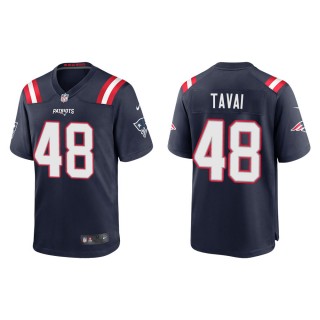 Men's New England Patriots Jahlani Tavai #48 Navy Game Jersey