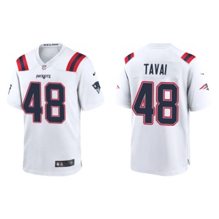 Men's New England Patriots Jahlani Tavai #48 White Game Jersey