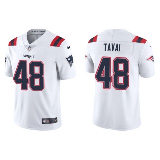 Men's New England Patriots Jahlani Tavai #48 White Vapor Limited Jersey