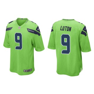 Men's Seattle Seahawks Jake Luton #9 Neon Green Alternate Game Jersey