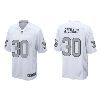 Men's Las Vegas Raiders Jalen Richard #30 White Alternate Game Jersey