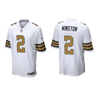Men's New Orleans Saints Jameis Winston #2 White Alternate Game Jersey