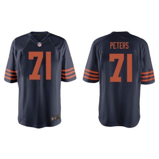 Men's Chicago Bears Jason Peters #71 Navy Throwback Game Jersey