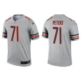 Men's Chicago Bears Jason Peters #71 Silver Inverted Legend Jersey