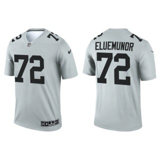 Men's Las Vegas Raiders Jermaine Eluemunor #72 Silver 2021 Inverted Legend Jersey