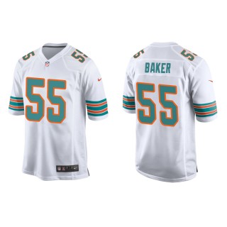 Men's Miami Dolphins Jerome Baker #55 White 2nd Alternate Game Jersey