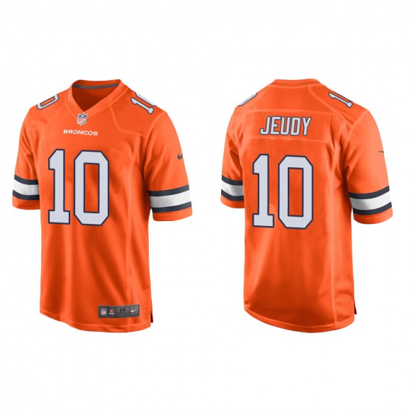Men's Denver Broncos Jerry Jeudy #10 Orange Alternate Game Jersey