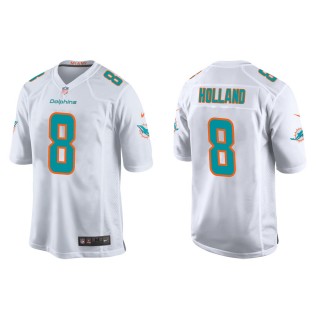 Men's Miami Dolphins Jevon Holland #8 White Game Jersey