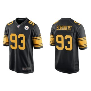 Men's Pittsburgh Steelers Joe Schobert #93 Black Alternate Game Jersey