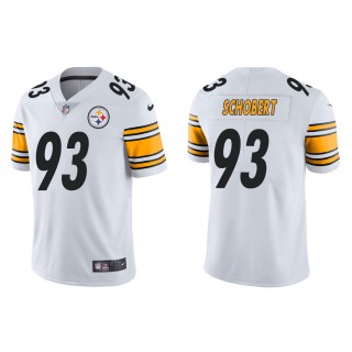 Men's Pittsburgh Steelers Joe Schobert #93 White Vapor Limited Jersey
