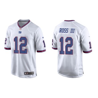 Men's New York Giants John Ross III #12 White Alternate Game Jersey