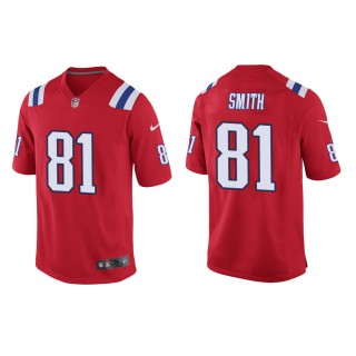 Men's New England Patriots Jonnu Smith #81 Red Alternate Game Jersey