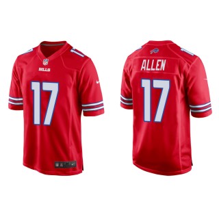 Men's Buffalo Bills Josh Allen #17 Red Alternate Game Jersey