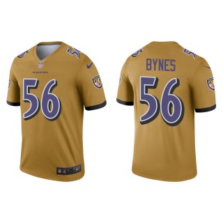 Men's Baltimore Ravens Josh Bynes #56 Gold Inverted Legend Jersey