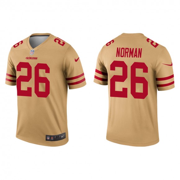 Men's San Francisco 49ers Josh Norman #26 Gold Inverted Legend Jersey