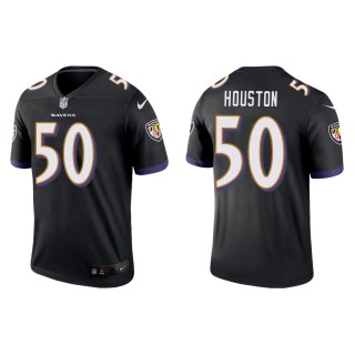 Men's Baltimore Ravens Justin Houston #50 Black Legend Jersey