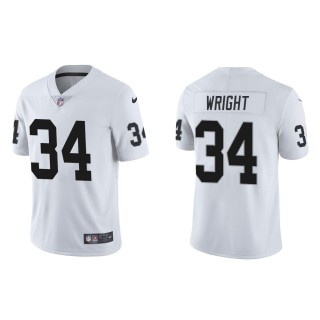 Men's Las Vegas Raiders K.J. Wright #34 White Vapor Limited Jersey