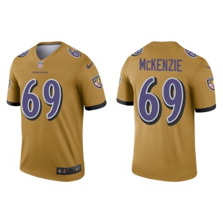Men's Baltimore Ravens Kahlil McKenzie #69 Gold Inverted Legend Jersey