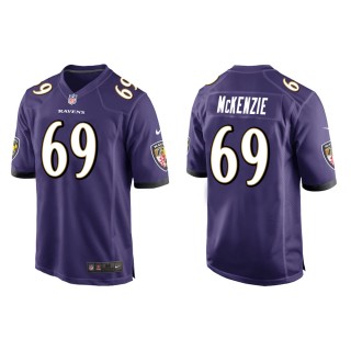 Men's Baltimore Ravens Kahlil McKenzie #69 Purple Game Jersey