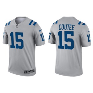 Men's Indianapolis Colts Keke Coutee #15 Gray 2021 Inverted Legend Jersey