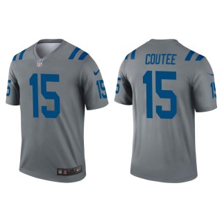 Men's Indianapolis Colts Keke Coutee #15 Gray Inverted Legend Jersey