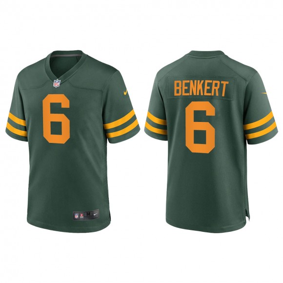 Men's Green Bay Packers Kurt Benkert #6 Green Alternate Game Jersey